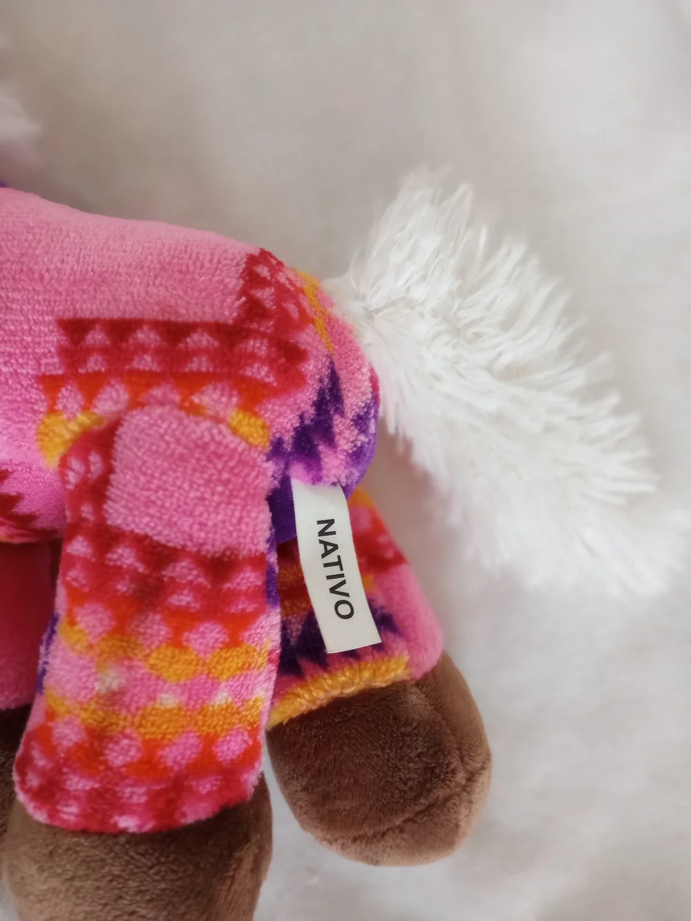 Nativo Pink Horse Plushy Cute Cuddly Southwest Ethnic Boho
